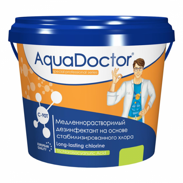 Химия для бассейна AquaDoctor Хлор медленнорастворимый 5кг AQ2489