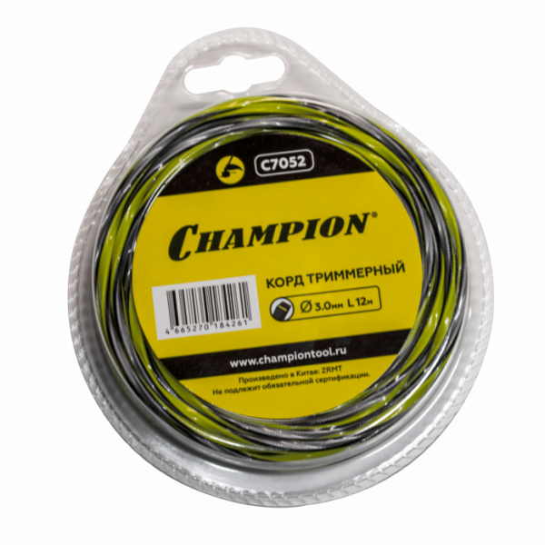 Корд триммерный Champion Tornado 3.0мм* 12м (витой квадрат) C7052