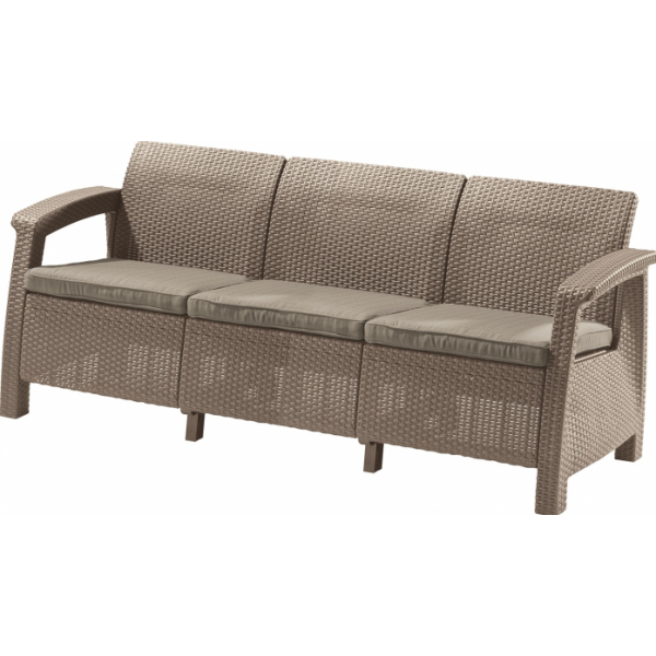 Диван Keter Corfu love seat max капучино - песок 17197959