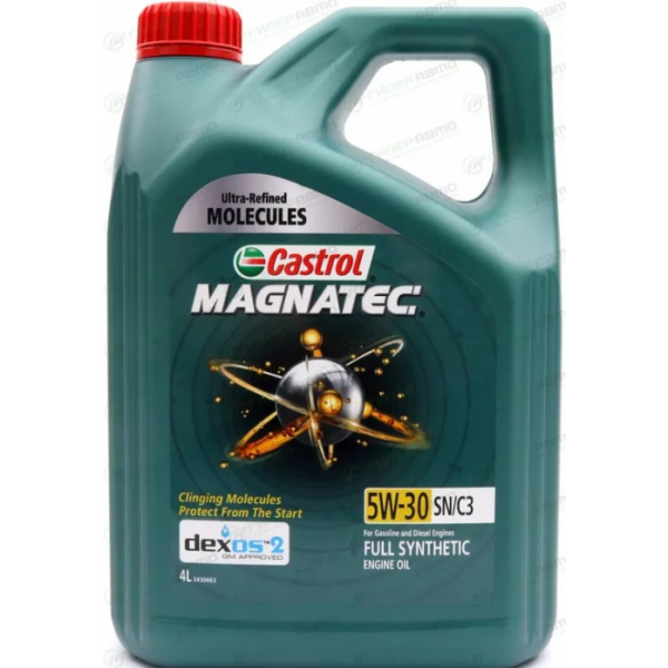 Масло моторное Castrol Castrol Magnatec 5w30, синтетиченское, API SN/CF, ACEA C3, универсальное, 4л, арт. 3430663