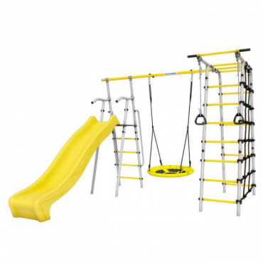 Дачный комплекс Romana Богатырь MAX + ГНЕЗДО качели 103.07.07 серый/жёлтый Дачный комплекс Romana Богатырь MAX + ГНЕЗДО качели 103.07.07 серый/жёлтый