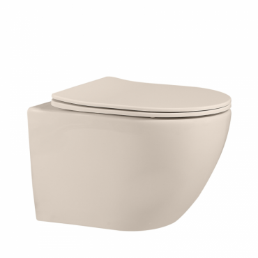 Унитаз подвесной Abber Bequem AC1101MBE светло-бежевый матовый