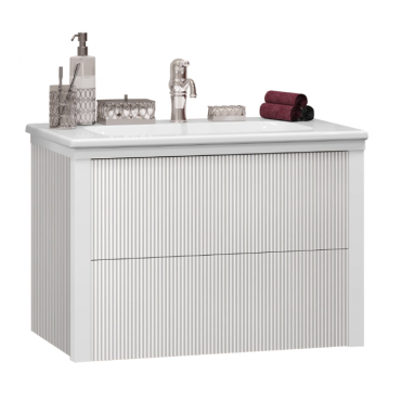 Тумба Opadiris Рубинно 80 белый глянцевый (под раковину Dreja Эйфория 80) 00-00007341