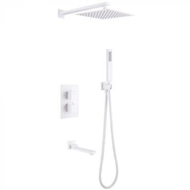 Душевая система Abber AF8250W белый матовый