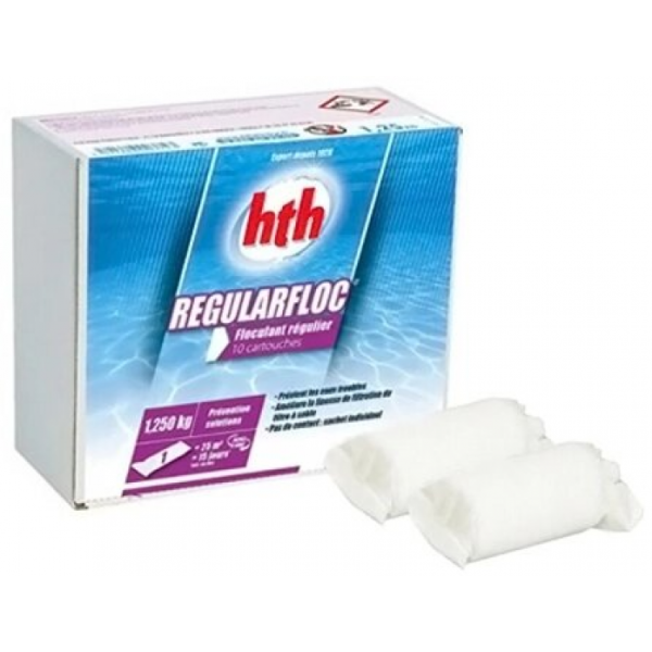 Коагулянт для бассейна в картриджах HTH REGULARFLOC 1,25 кг S802791H1