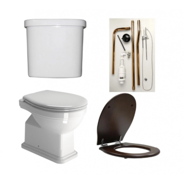 Унитаз приставной с бачком и сиденьем GSI SET_CLASSIC_BR (871111+878011+BOBR+MS87NC)