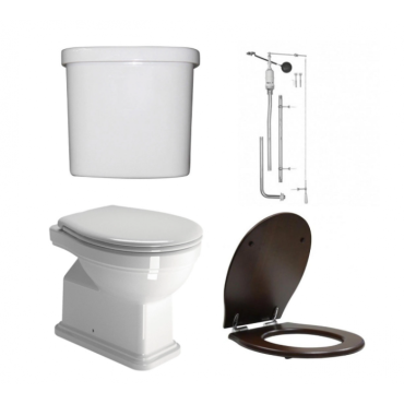 Унитаз приставной с бачком и сиденьем GSI SET_CLASSIC_CR (871111+878011+BOCR+MS87NC)