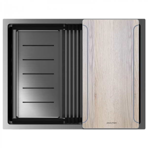 Мойка Paulmark NEXT-MULTI SINK 58 UNI PM785845-GM вороненая сталь