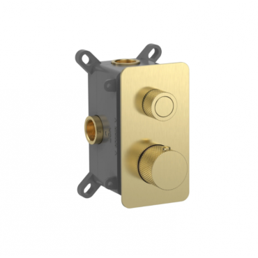 Встраиваемый термостат AQUAME AQM8810BG золото шлифованное