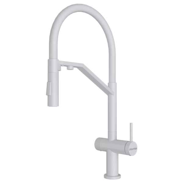 Смеситель для кухни Paulmark ZENDER Ze213155-WH белый матовый