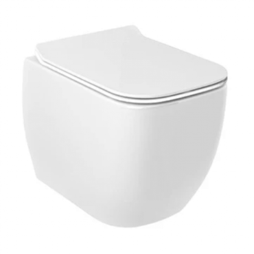 Унитаз подвесной Kludi Resa C 28WCSET43 с сиденьем белый