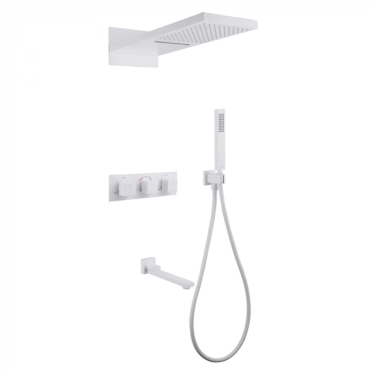 Душевая система Abber Daheim AF8253W белый матовый