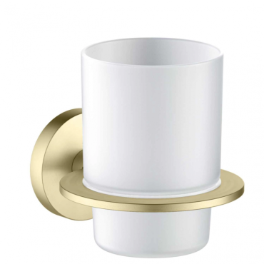 Стакан с держателем AQUATEK Оберон AQ4204BG золото шлифованное