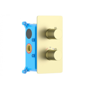 Термостатический смеситель для душа AQUATEK Европа AQ1391BG золото шлифованное Термостатический смеситель для душа AQUATEK Европа AQ1391BG золото шлифованное