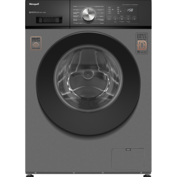Стиральная машина Weissgauff WM 45127 Direct Drive Inverter Steam Deep Grey 440461