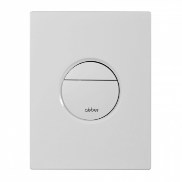 Кнопка смыва пневматическая Abber AC0126MW белая матовая