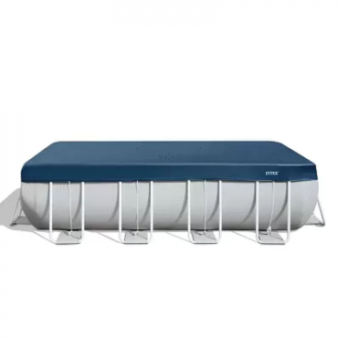Тент для каркасного бассейна Intex Rectangular Frame 400х200см Deluxe всесезонный 389х189х20см 28079