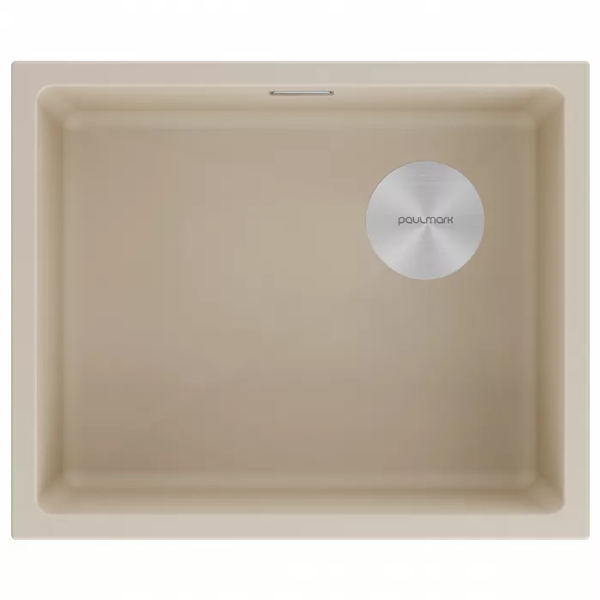 Кухонная мойка Paulmark Мойка LUMI 55UNI-SKEW, IT-GRANIT, LU55SK-LA, латте, 555х440, Paulmark
