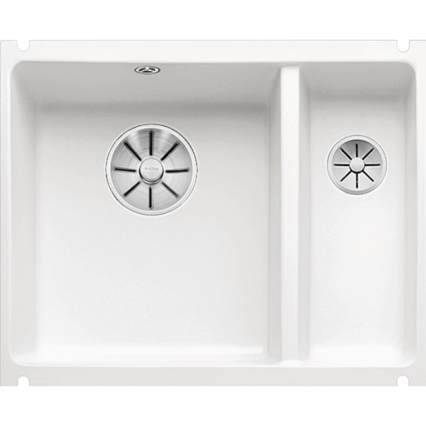 Кухонная мойка Blanco SUBLINE 350/150-U 523741 керамика глянцевый белый