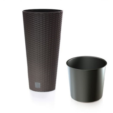 Кашпо для цветов Prosperplast RATO TUBUS DRTUS400-440U венге 2 предмета 35 и 64л