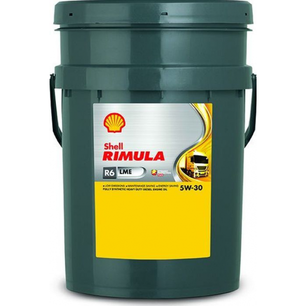 Масло моторное синтетическое SHELL Rimula R6 LME 5W30 20 л 550043092