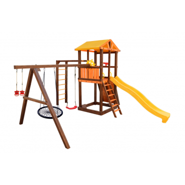 Детский игровой комплекс Perfetto Sport ИК Perfetto sport «Pitigliano-8» + качели "Паутина"