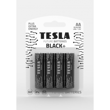Щелочные батареи TESLA Black AA+ 4ks