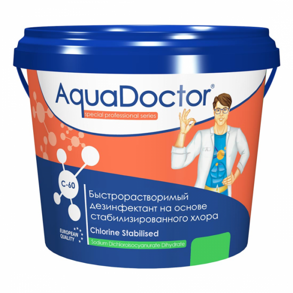 Средство для дезинфекции воды AquaDoctor Хлор С60 50 кг AQ1551