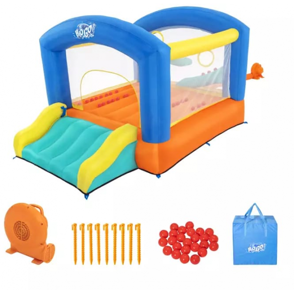 Игровой центр BestWay Mega bouncer 53427 BW с горкой и мячами