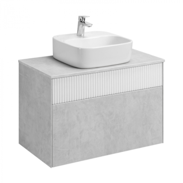 Набор AQUATON 1A2762K0MH4C0 Тумба Марбл 80 слэйт/белый матовый 1A276201MH4C0 / Раковина Одри Soft 1WH501709