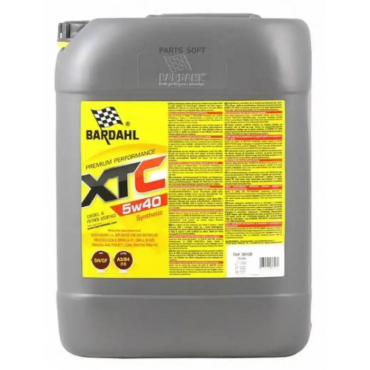 Масло моторное Bardahl XTC 5W-40 A3/B4 синтетическое 20 л 36168 Масло моторное Bardahl XTC 5W-40 A3/B4 синтетическое 20 л 36168