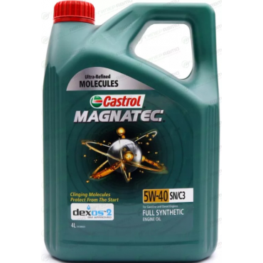Масло моторное Castrol Castrol Magnatec 5w40, синтетиченское, API SN/CF, ACEA C3, универсальное, 4л, арт. 3430665 Масло моторное Castrol Castrol Magnatec 5w40, синтетиченское, API SN/CF, ACEA C3, универсальное, 4л, арт. 3430665