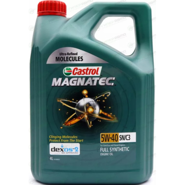 Масло моторное Castrol Castrol Magnatec 5w40, синтетиченское, API SN/CF, ACEA C3, универсальное, 4л, арт. 3430665