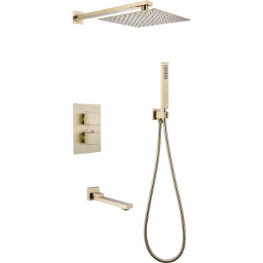 Душевая система Abber Daheim AF8250G золото матовое