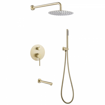 Душевая система Abber Emotion AF8817G золото матовое