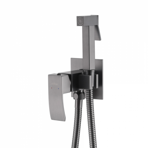 Смеситель с гигиеническим душем Abber Wasserfall AF8625NG никель