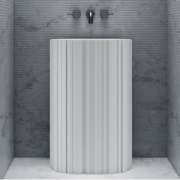 Раковина отдельностоящая Abber Stein AS2551-H белая матовая