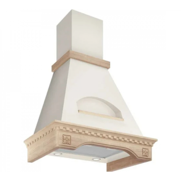 Вытяжка Elikor КВ Бельведер Флореале бежевый/дуб неокрашенный 60П-650-П3Д 321.0564.533