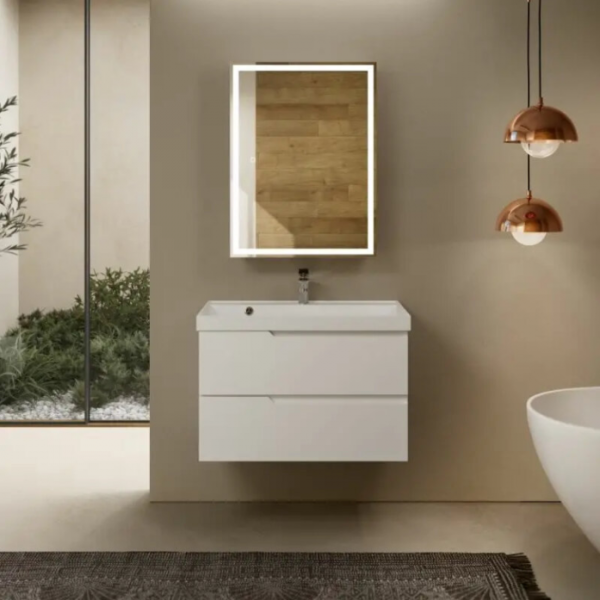 Тумба под раковину AQUAME S3 AQM900380WH белый глянец