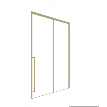 Душевая дверь Timo TDSS-140/17C-8L 1400*2000 профиль матовое золото, стекло прозрачное T54L