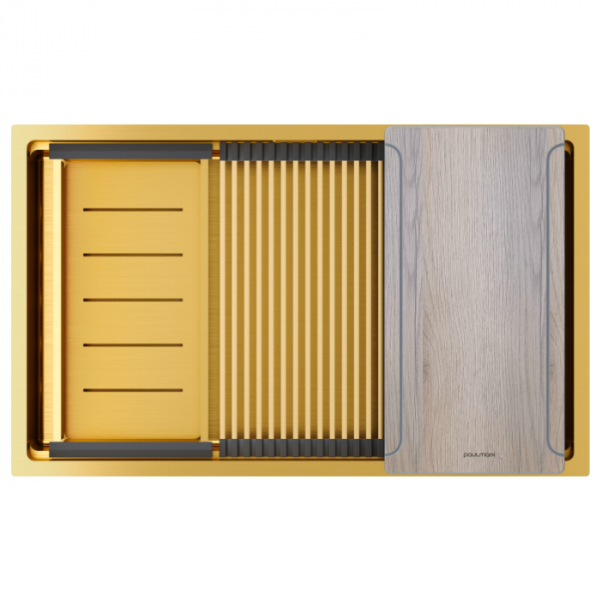 Мойка Paulmark NEXT-MULTI SINK 74 UNI PM787445-BG брашированное золото