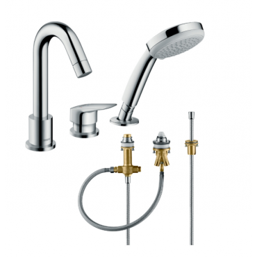 Смеситель для ванны Hansgrohe Logis 71313000S (71313000+13439180) хром