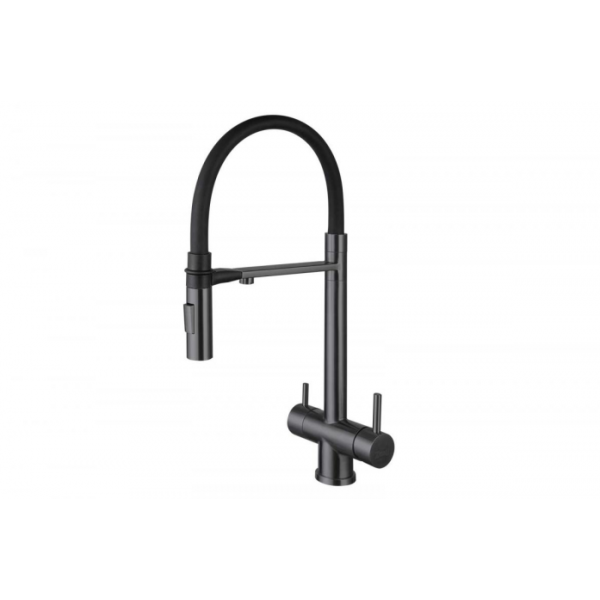 Смеситель для кухни ZorG SZR-3030-1 GRAFIT графит