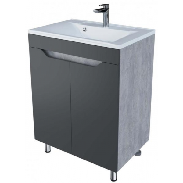 Тумба под раковину Stella Polar Абигель 65 SP-00001079 серый / цемент