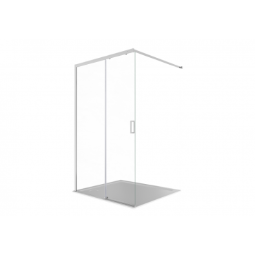Душевая перегородка с держателем AQUATEK Walk In 120 см AQ.WISL.120.1CH хром/стекло прозрачное