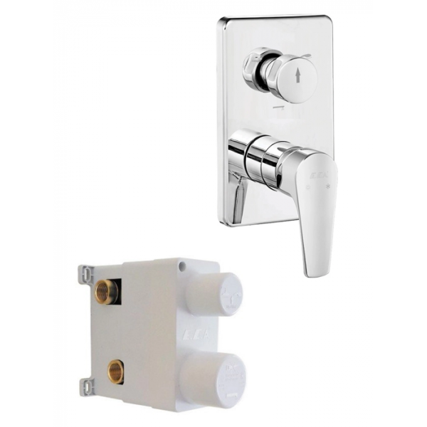 Смеситель для ванны со скрытой частью E.C.A. Niobe 102167313EX-K+102166301EX хром