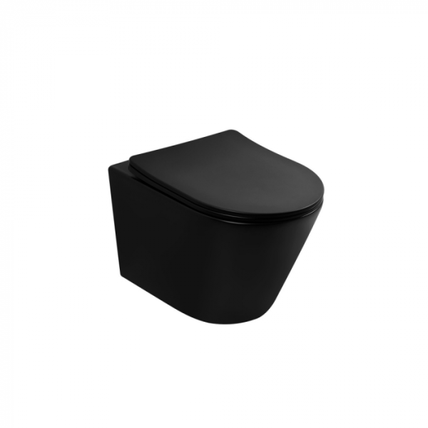 Унитаз подвесной Abber Bequem AC1102TMB черный матовый