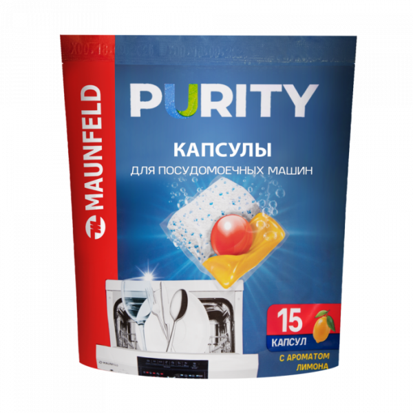 Капсулы для посудомоечной машины Maunfeld Purity MDC15LF (15 шт. в упаковке)