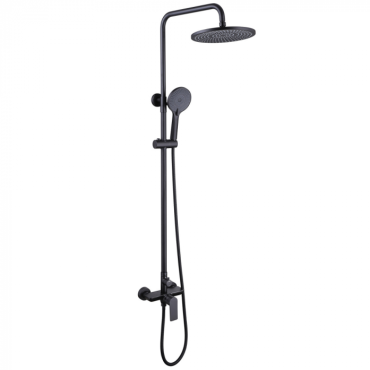 Душевая стойка Abber Weiss Insel AF8020BL черная матовая