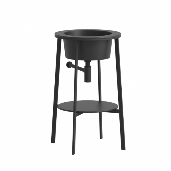 Консоль с керамической раковиной Abber Bequem AC2130MB черный матовый